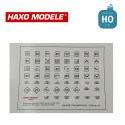 Planche panneaux fixes limitation de vitesse (TIV, R, Z, etc) HO Haxo Modèle HM45033 - Maketis