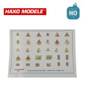 Planche panneaux routiers PN non gardé HO Haxo Modèle HM49007 - Maketis