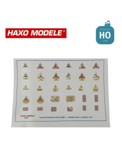Planche panneaux routiers PN non gardé HO Haxo Modèle HM49007