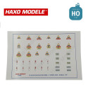 Planche panneaux routiers PN gardé HO Haxo Modèle HM49008 - Maketis