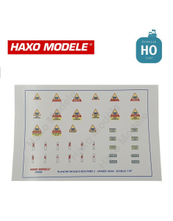 Planche panneaux routiers PN gardé HO Haxo Modèle HM49008