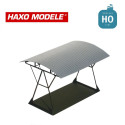 Abri à vélo toit arrondi en tôle ondulé HO Haxo Modèle HM49011 - Maketis