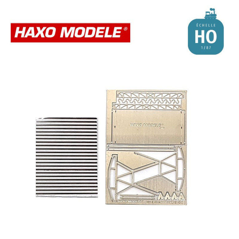 Abri à vélo toit arrondi en tôle ondulé HO Haxo Modèle HM49011  - Maketis