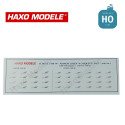 Planche logos SNCF à casquette tricolore petite taille Ep V HO Haxo Modèle HM64001 - Maketis