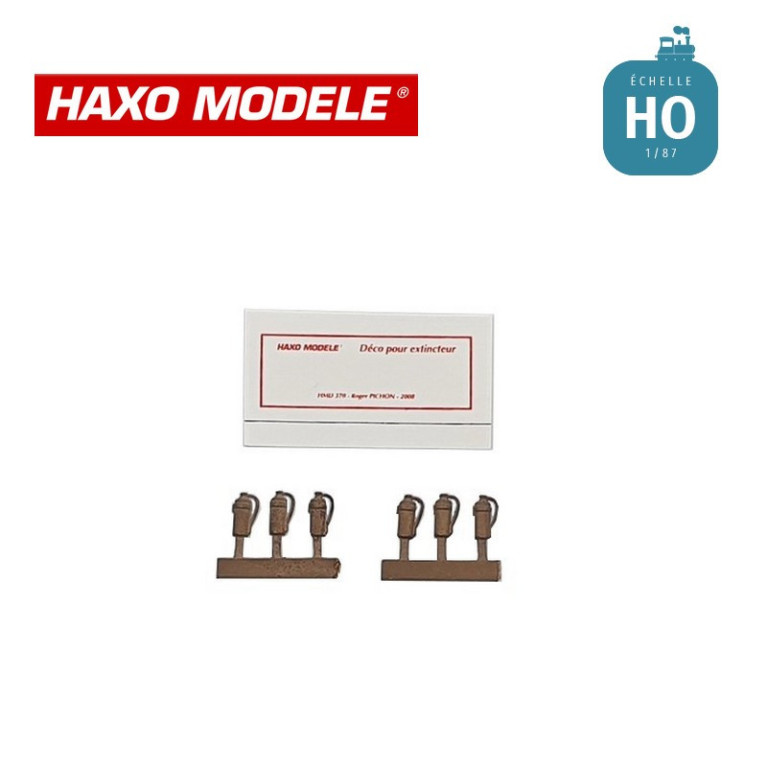 Extincteurs 6 pcs HO Haxo Modèle HM45049  - Maketis