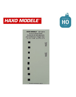 Planche de déco pour tombereau à bois 2 x E84 et 2 x E73 Ep V HO Haxo Modèle HM44074
