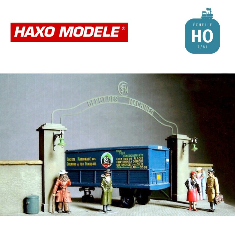 Piliers pour porte de dépôt HO Haxo Modèle HM49015  - Maketis