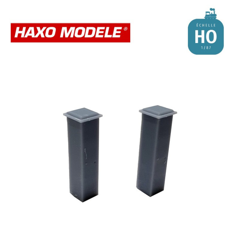 Piliers pour porte de dépôt HO Haxo Modèle HM49015  - Maketis