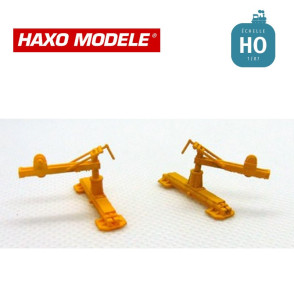 Grue manuelle pour wagon plat HO FG3D Haxo modèles 8060 - Maketis
