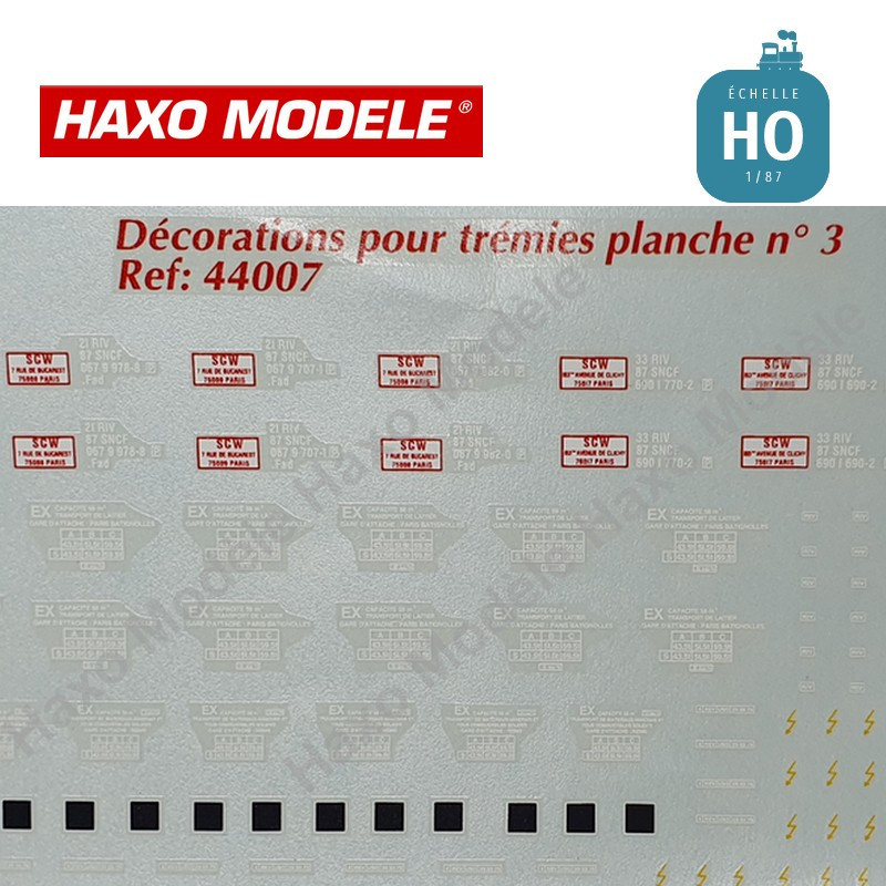 Planche déco n° 3 pour trémies Jouef Fad Ep IV HO Haxo Modèle HM44007  - Maketis