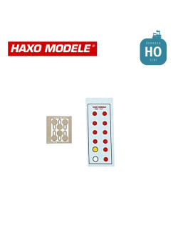 Plaque de queue avec décalques 12 pcs HO Haxo Modèle HM44050 - Maketis
