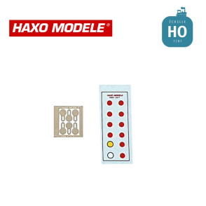 Plaque de queue avec décalques 12 pcs HO Haxo Modèle HM44050  - Maketis