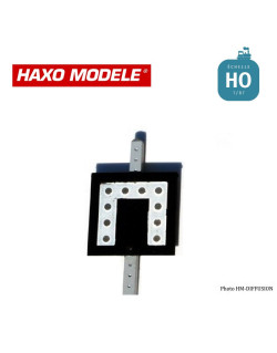 Panneau fixe ouvrage d'art à gabarit réduit avec catadioptre 2 pcs HO Haxo Modèle HM45029 - Maketis