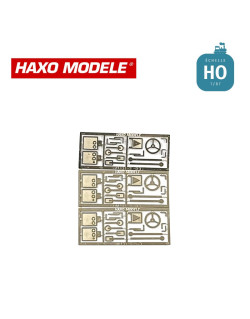 Accessoires Poids Lourds Anciens 3 plaques HO Haxo Modèle HM47002
