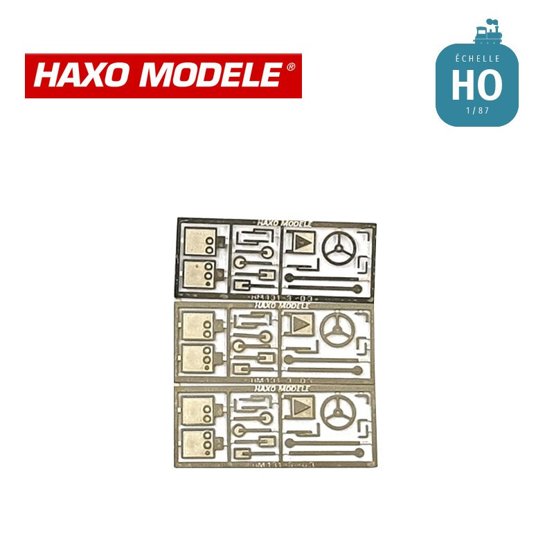 Accessoires Poids Lourds Anciens 3 plaques HO Haxo Modèle HM47002 - Maketis