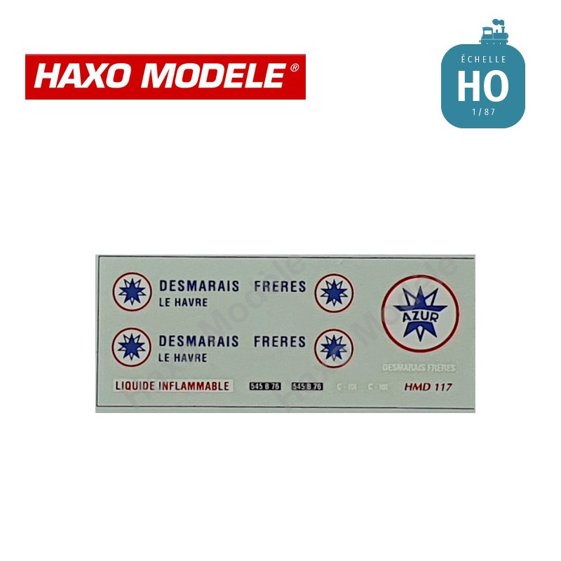 Déco camion citerne "AZUR & DESMARAIS FRERES" HO Haxo Modèle HM47034  - Maketis