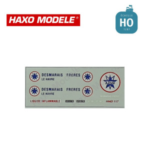Déco camion citerne "AZUR & DESMARAIS FRERES" HO Haxo Modèle HM47034  - Maketis