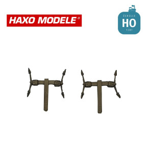 Ressorts de suspension + boites d'essieux OCEM U1A 4 pcs HO Haxo Modèle HM84005  - Maketis