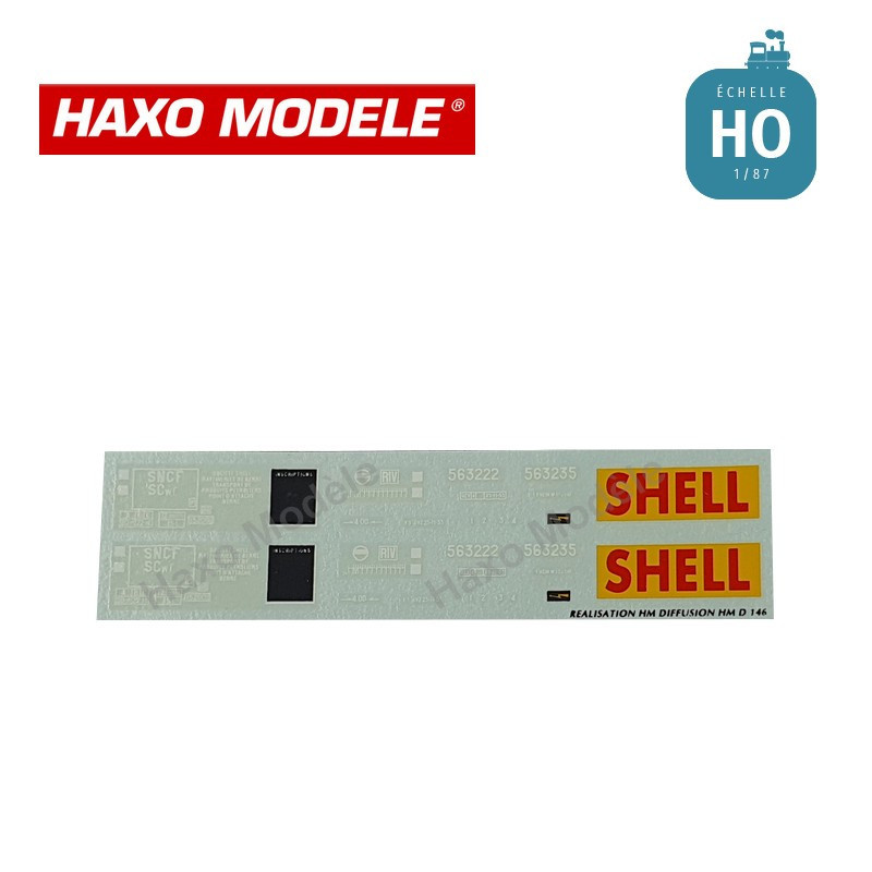Déco citerne "SHELL" wagon SNCF Ep III HO Haxo Modèle HM44059 - Maketis