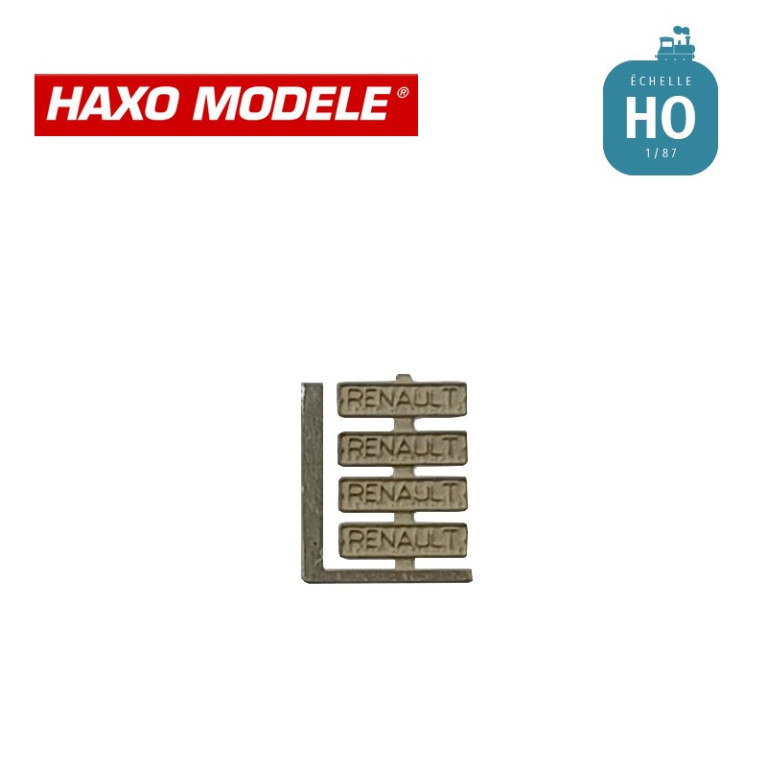 Plaques constructeur "RENAULT" autorail ABJ, VH 4 pcs HO Haxo Modèle HM44174  - Maketis