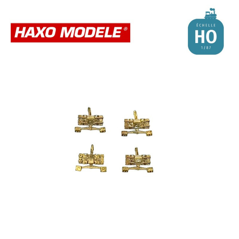 Ressort de suspensions + boite d'essieux locotracteur 4 pcs HO Haxo Modèle HM84009  - Maketis