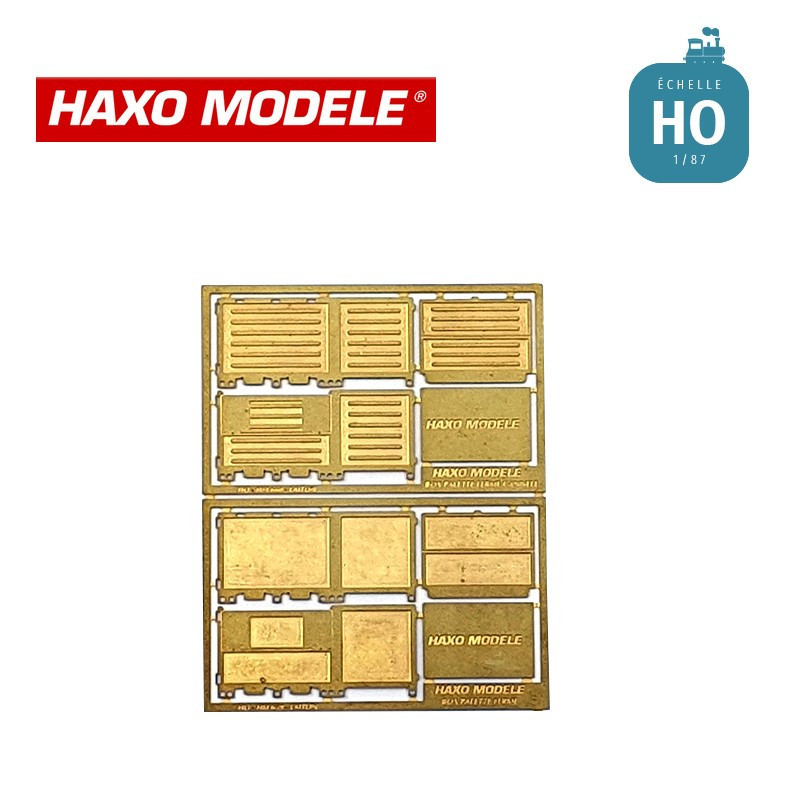 Containers type Box palettes fermés 2 pcs HO Haxo Modèle HM47066F - Maketis