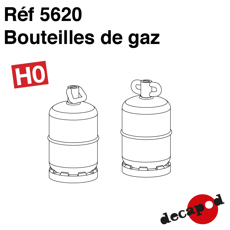 Gas bottles (24 pcs) H0 Decapod 5620 - Maketis