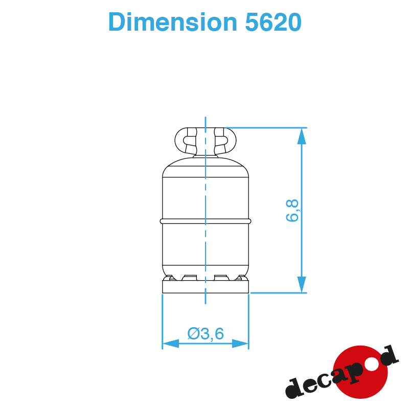 Gas bottles (24 pcs) H0 Decapod 5620 - Maketis