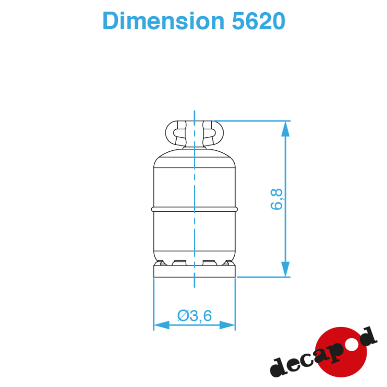 Gas bottles (24 pcs) H0 Decapod 5620 - Maketis Gas bottles (24 pcs) H0 Decapod 5620 - Maketis
