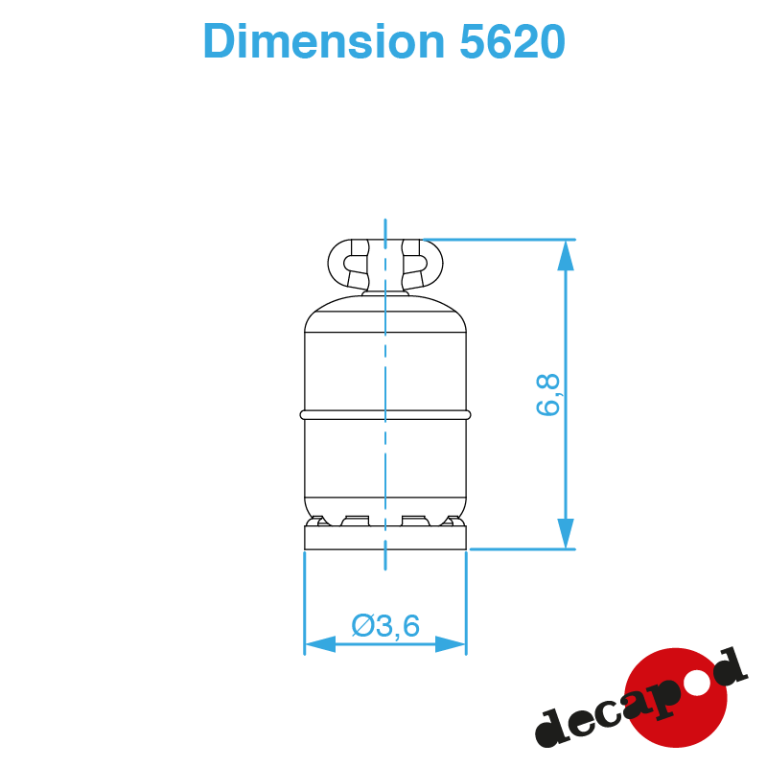 Gasflaschen (24 St) H0 Decapod 5620 - Maketis