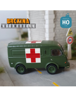 Camionnette Renault Goélette 1956 Ambulance militaire HO Brekina 3716 - Maketis
