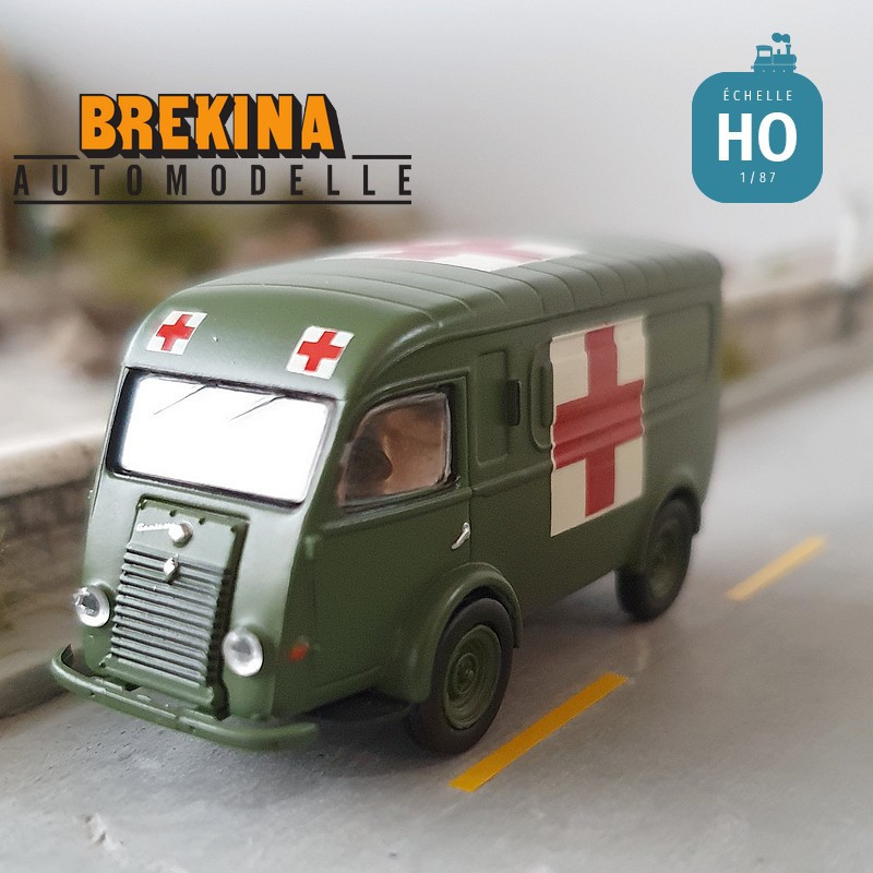 Camionnette Renault Goélette 1956 Ambulance militaire HO Brekina 3716 - Maketis