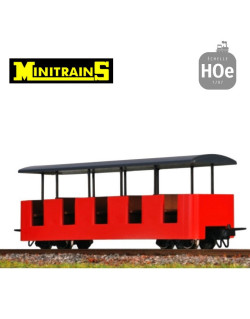Voiture voyageur rouge pour locomotive Greif H0e Minitrains 5196