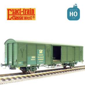 Wagon couvert DR Güterwagen Glmms 14.05, 7  Sicken, Tür ohne Verstärkung, Epoche IVa Ep IV HO Exact-Train EX20704- Maketis