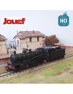 Locomotive Vapeur 140 C 38 SNCF Noir/rouge EP III Digital son HO Jouef HJ2406S - Maketis