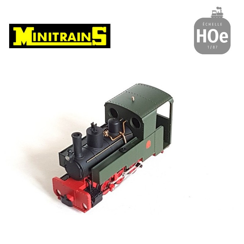 Locomotive vapeur 030 T Decauville Progrès verte H0e Minitrains 1081 - Maketis