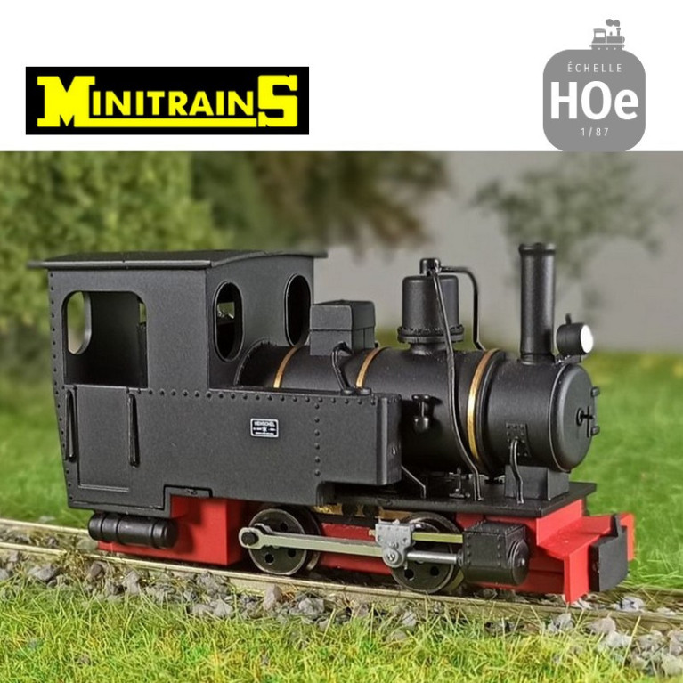Locomotive à vapeur Henschel RIESA 0-4-0 noire H0e Minitrains 2061