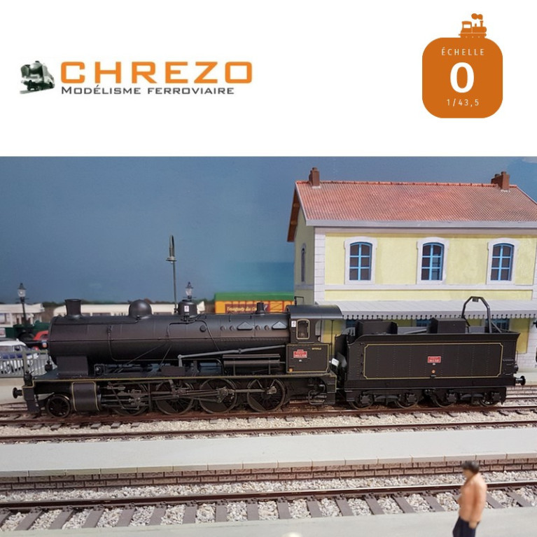 Locomotive 140 C 158 région Ouest Livrée noire SNCF Ep III Analogique O Chrezo 140-03-Maketis