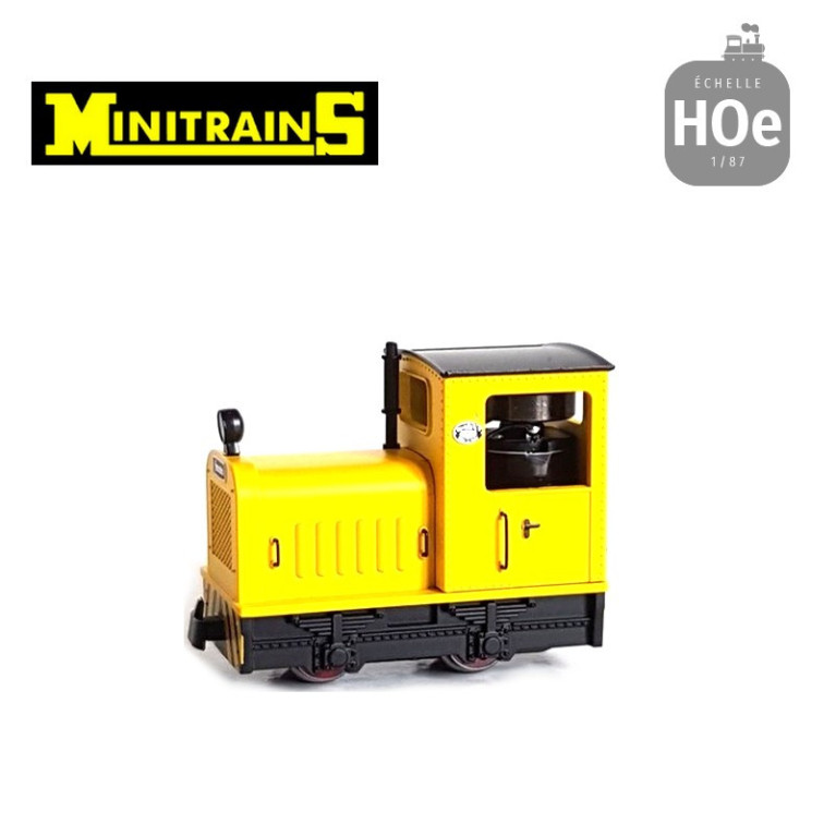 Locotracteur diesel Gmeinder Loco jaune H0e Minitrains 5015 - Maketis