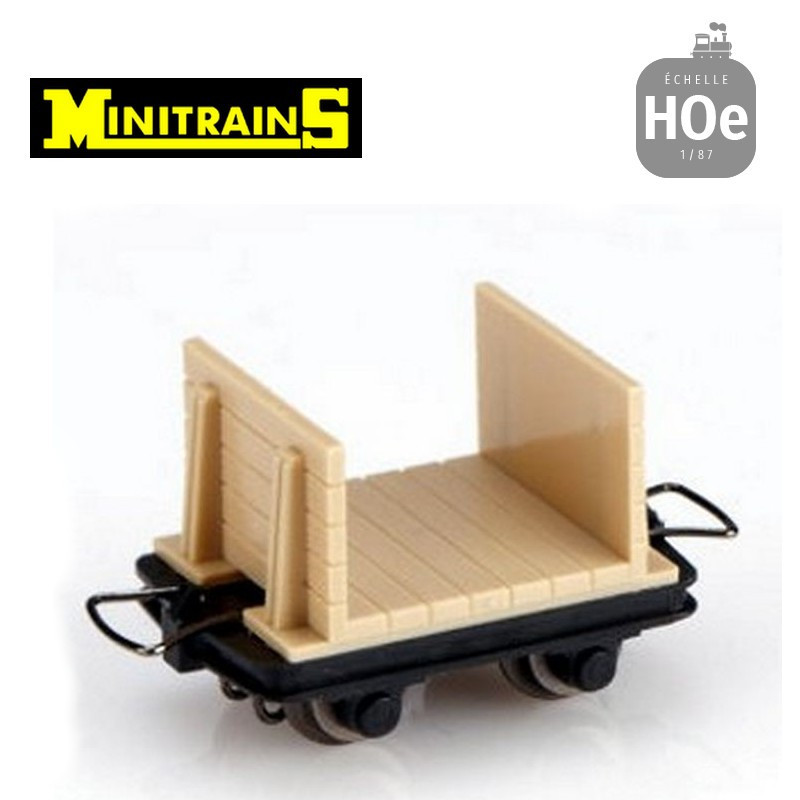 Set de 4 wagonnets à pâte à bois H0e Minitrains 5105 - Maketis