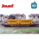 Wagon multimodal Sgss et 2 conteneurs 20' "Citroën" SNCF Ep IV HO Jouef HJ6242 - Maketis