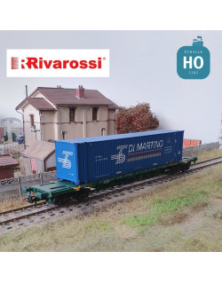Wagon multimodal CEMAT Sgnss avec conteneur 45' Di Martino Ep V-VI HO Rivarossi FS HR6577 - Maketis