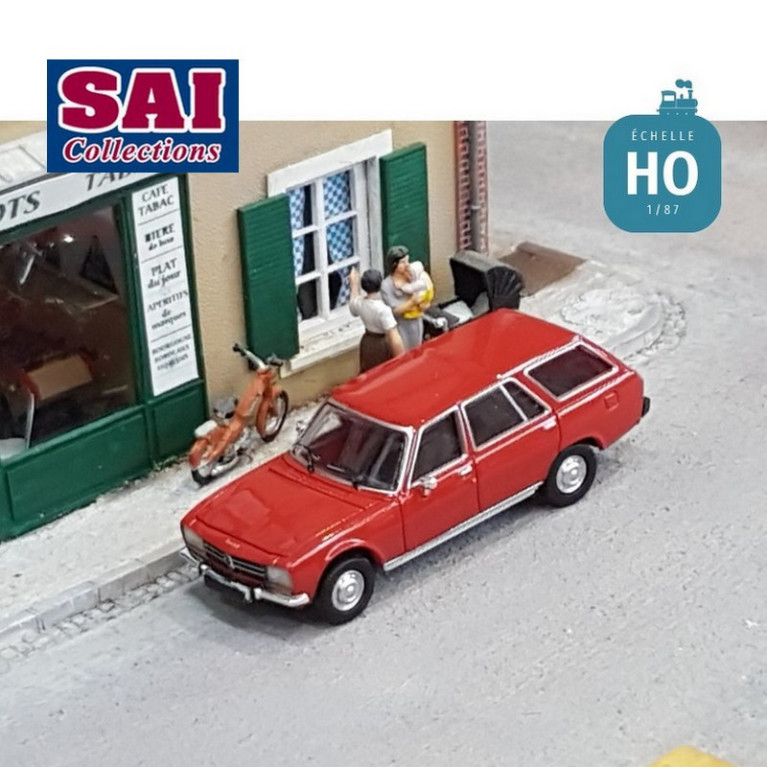 Peugeot 504 break 1978, rouge (PCX870027) HO SAI 2343 - Maketis