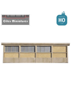 Façade Atelier SNCF - 3 fenêtres + mur aveugle HO Cités Miniatures CMBF-003F