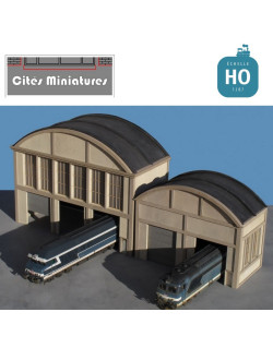 Atelier-Remise 3 voies faible profondeur HO Cités Miniatures BF-005-3-F