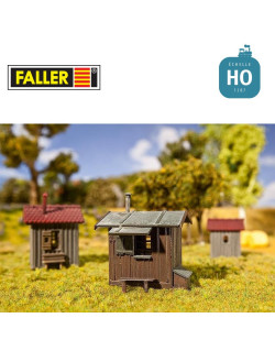 Cabane ferroviaire et remise HO Faller 120211 - Maketis