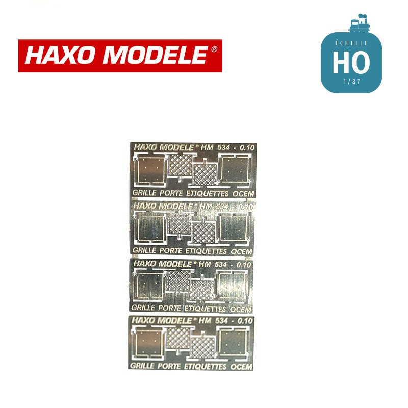 Cadre porte étiquette avec grille ouvrante type OCEM jusque années 50 8 pcs HO Haxo Modèle HM44133 - Maketis