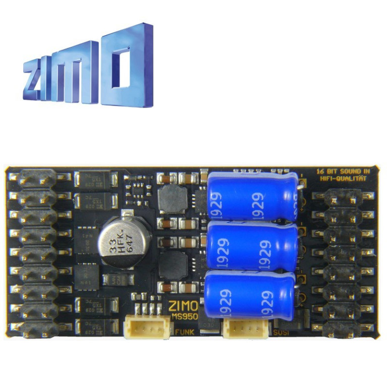 Décodeur sonore 16 bits Zimo MS950 DCC grandes échelles MS950 Décodeur sonore 16 bits Zimo MS950 DCC grandes échelles MS950