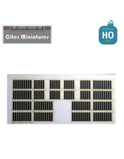 Fenêtres Usine (12+8) bristol HO Cités Miniatures ED-014-H-HO - MAKETIS