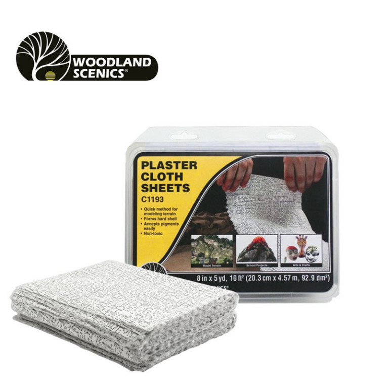 Bande de plâtre en feuille 30 pcs 20,3 x 30,4 cm Woodland Scenics WC1193 - Maketis Bande de plâtre en feuille 30 pcs 20,3 x 30,4 cm Woodland Scenics WC1193 - Maketis